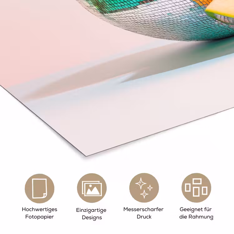 Disco - Discobal - Meloen - Pastel poster papier klein -tcloseup_DE