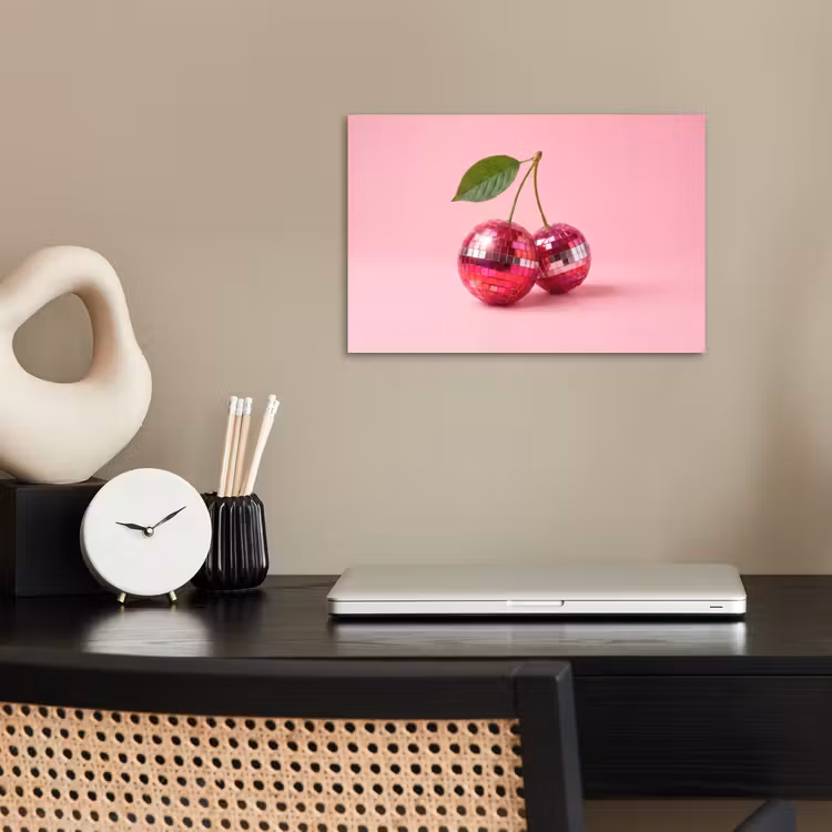 Disco - Kersen - Roze poster papier klein -sfeer1