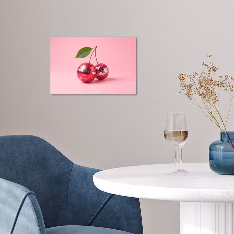Disco - Kersen - Roze poster papier klein -sfeer3