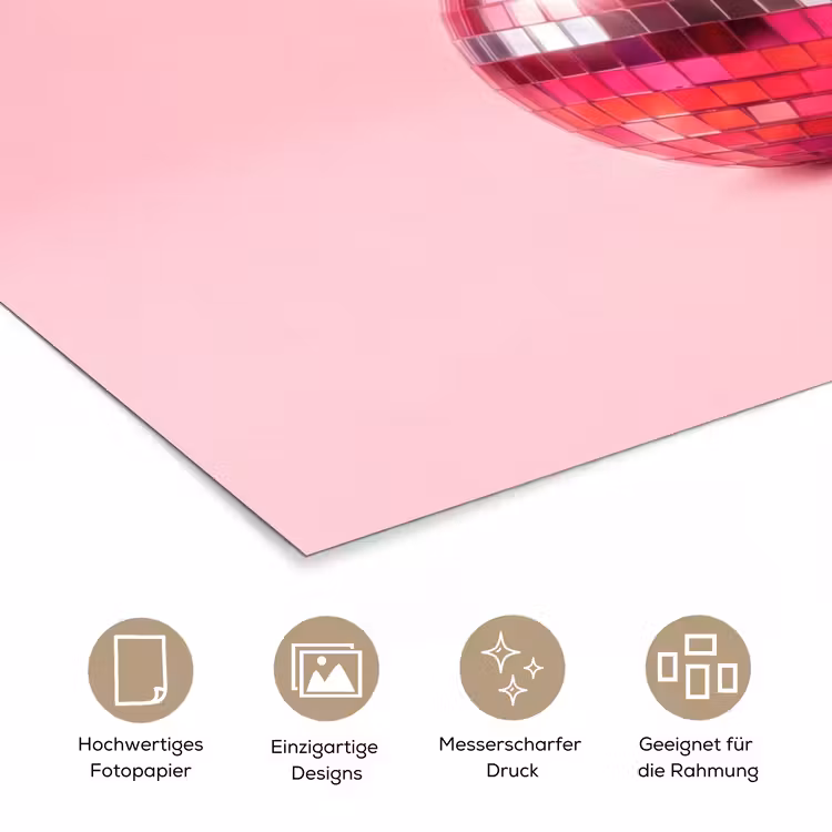 Disco - Kersen - Roze poster papier klein -tcloseup_DE