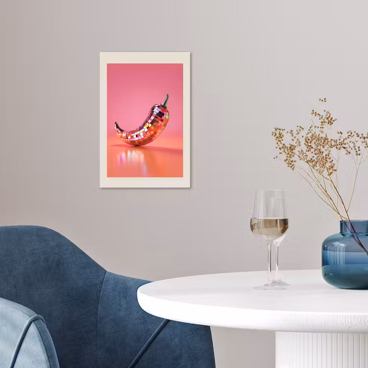 Disco - Peper - Roze poster papier klein -sfeer3