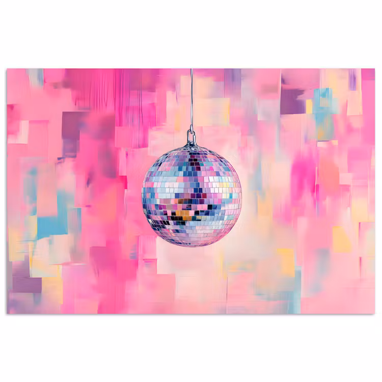 Discobal - Pink - Verf poster papier klein -3d