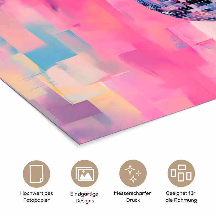 Discobal - Pink - Verf poster papier klein -tcloseup_DE