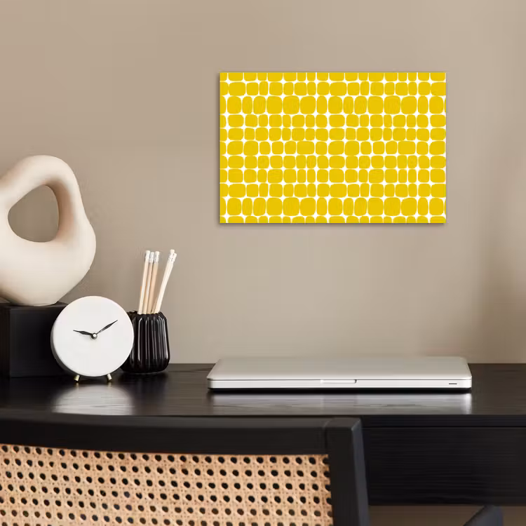Stippen - Modern - Geel poster papier klein 62 -sfeer1
