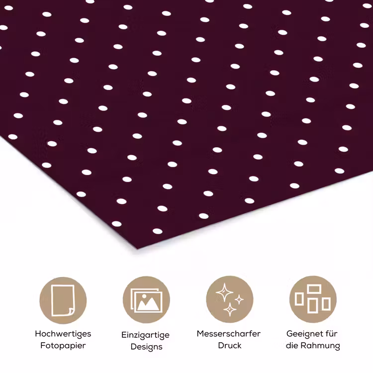 Stippen - Modern - Paars poster papier klein 62 -tcloseup_DE