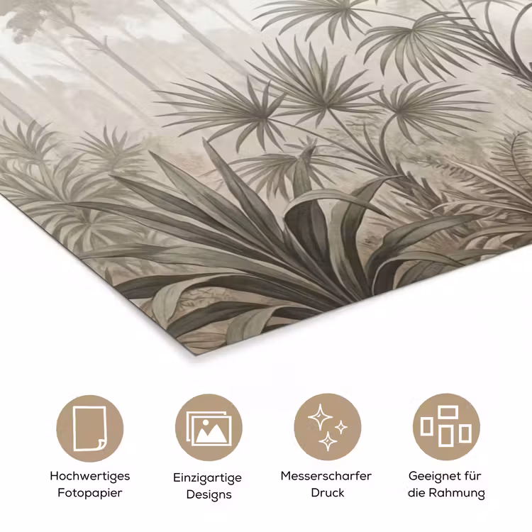 Jungle - Palmbomen - Natuur poster papier klein -tcloseup_DE