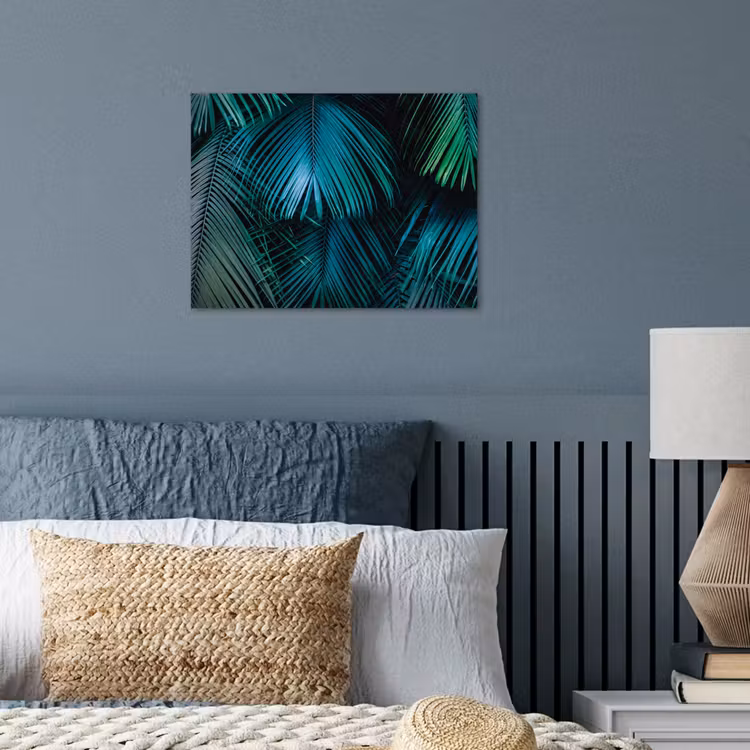 Inductie mat - Jungle - Inductie beschermer - Palmblad - Natuur poster papier klein -sfeer2