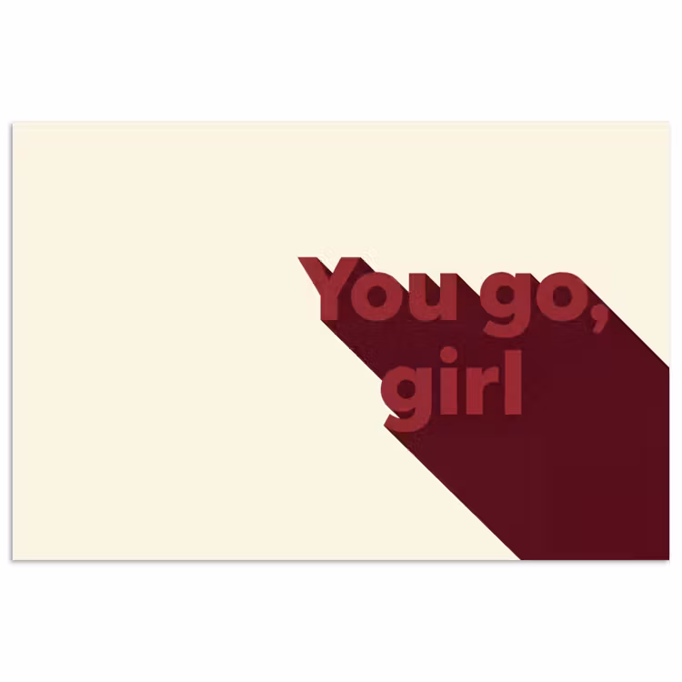 you go girl - 3D - Rood poster papier klein -3d