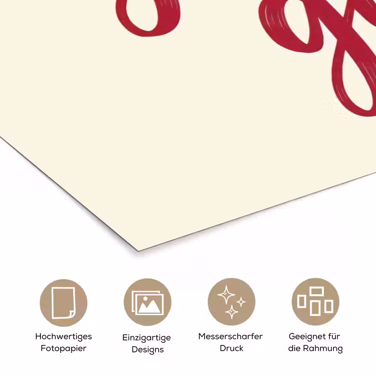 you go girl - Rood - Wit poster papier klein -tcloseup_DE