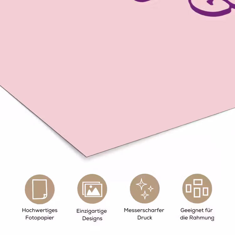 You're doing great - Roze - Bubble letters poster papier klein -tcloseup_DE
