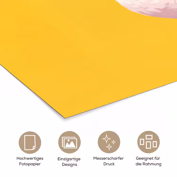 Eend - Zonnebril - Geel poster papier klein -tcloseup_DE