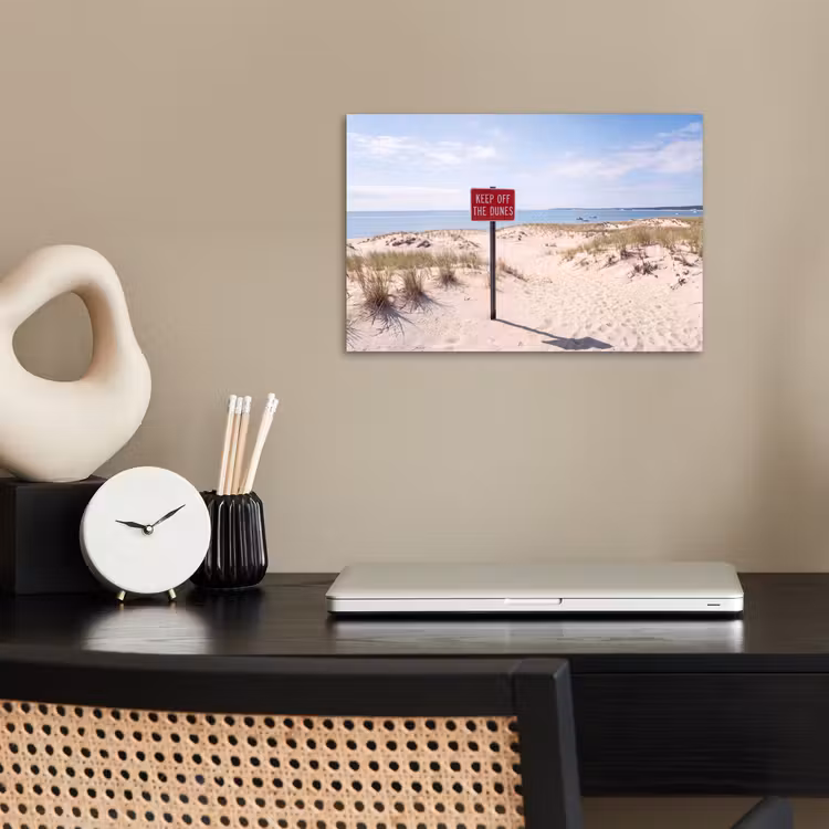 Duin - Bord - Kust - Landschap - Rood poster papier klein -sfeer1