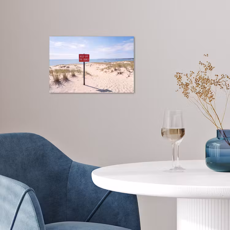 Duin - Bord - Kust - Landschap - Rood poster papier klein -sfeer3