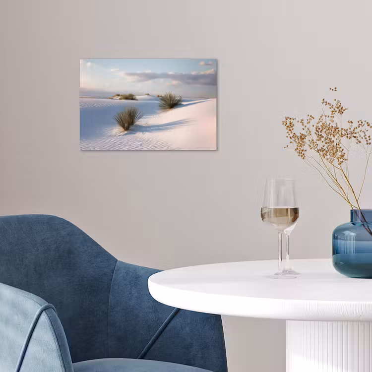 Duinen - Gras - Wolken - Beige poster papier klein -sfeer3