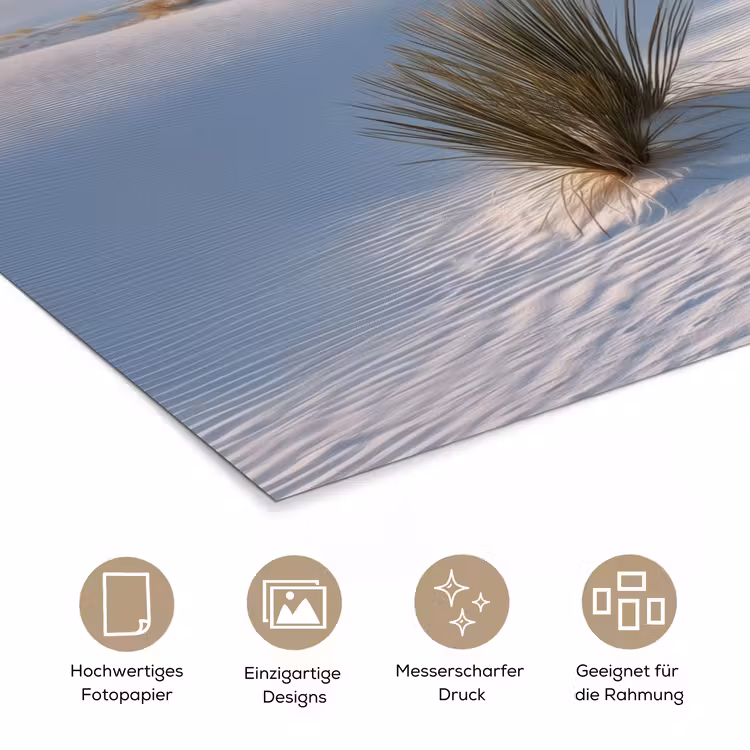 Duinen - Gras - Wolken - Beige poster papier klein -tcloseup_DE