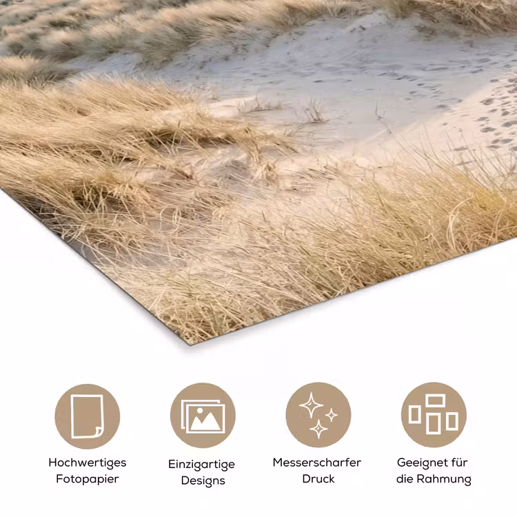 Duinen - Strand - Beige poster papier klein -tcloseup_DE