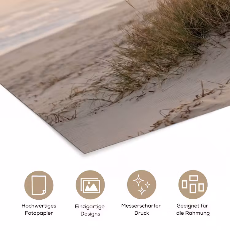 Duinlandschap - Zonsondergang - Strand poster papier klein -tcloseup_DE