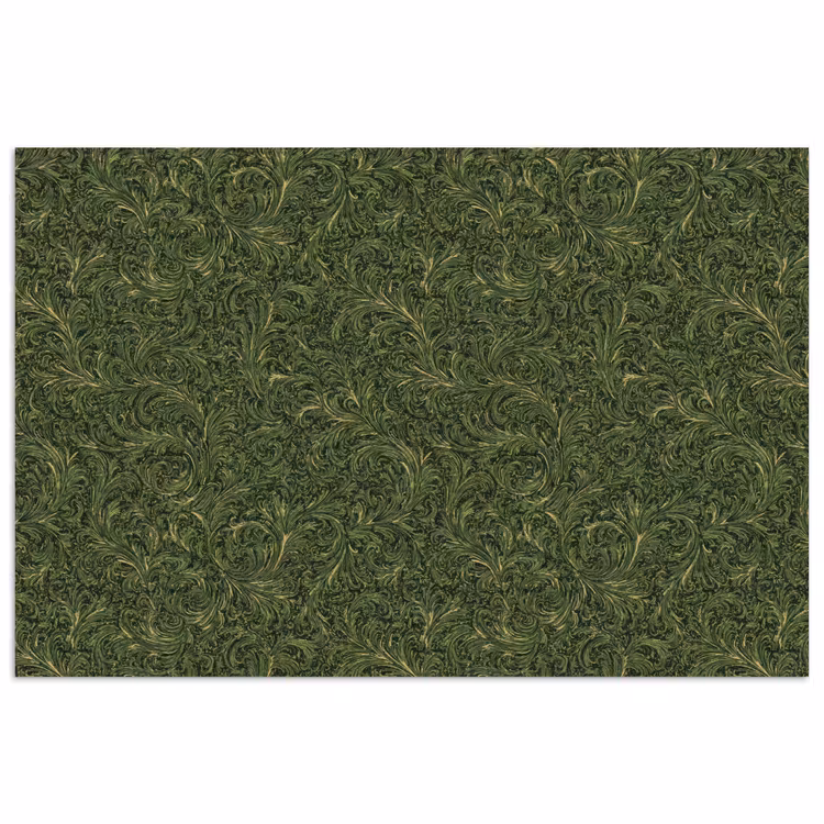 Donker - Groen - Krullend - Botanisch poster papier klein 62 -3d