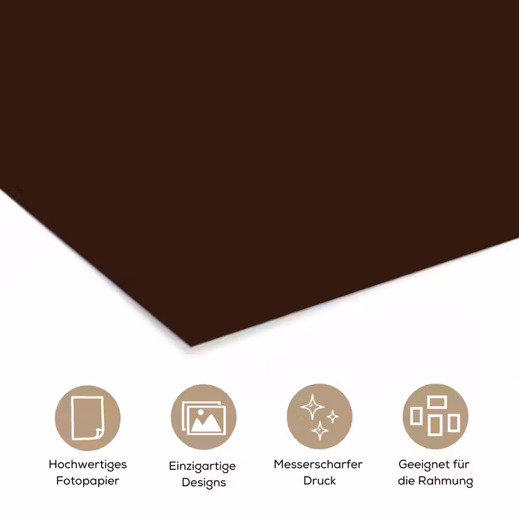 Dark - Chocolate - Bruin poster papier klein 62 -tcloseup_DE