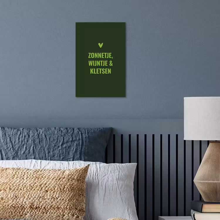 Donkergroen - Quote - Zon - Zomer poster papier klein -sfeer2
