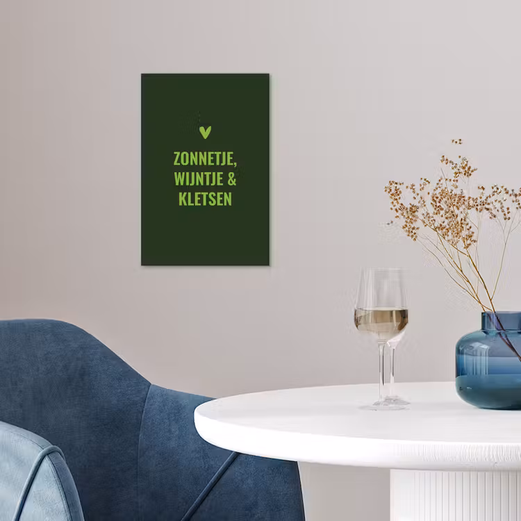 Donkergroen - Quote - Zon - Zomer poster papier klein -sfeer3