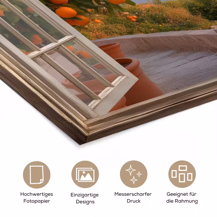 Doorkijk - Uitzicht - Meer - Landschap poster papier klein -tcloseup_DE