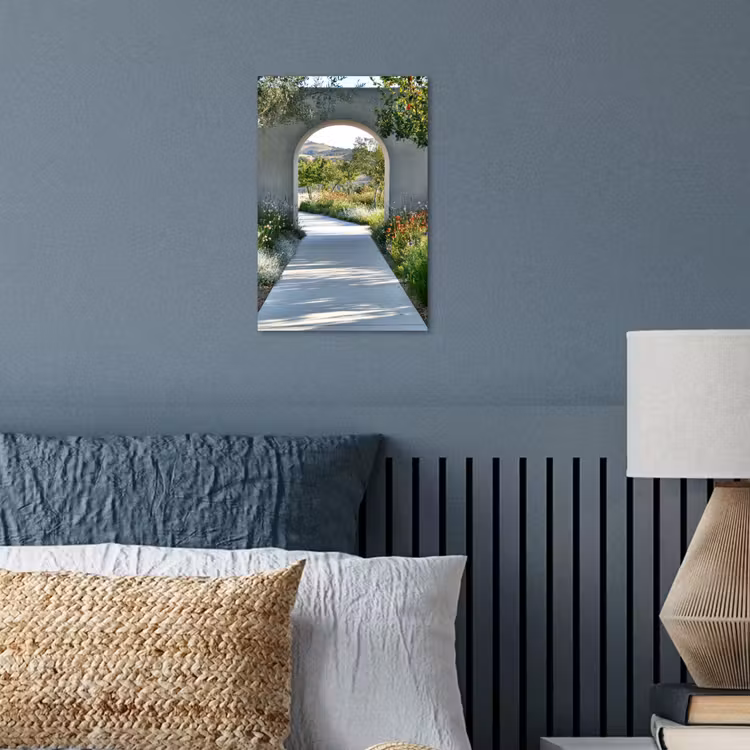 Doorkijk - Pad - Beton - Landschap poster papier klein -sfeer2