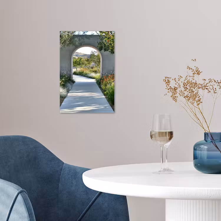 Doorkijk - Pad - Beton - Landschap poster papier klein -sfeer3