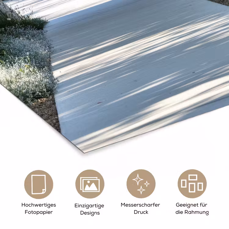 Doorkijk - Pad - Beton - Landschap poster papier klein -tcloseup_DE
