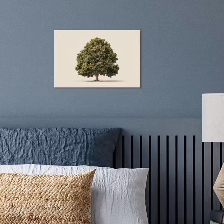 Eikenboom - Groen - Lichte achtergrond poster papier klein -sfeer2