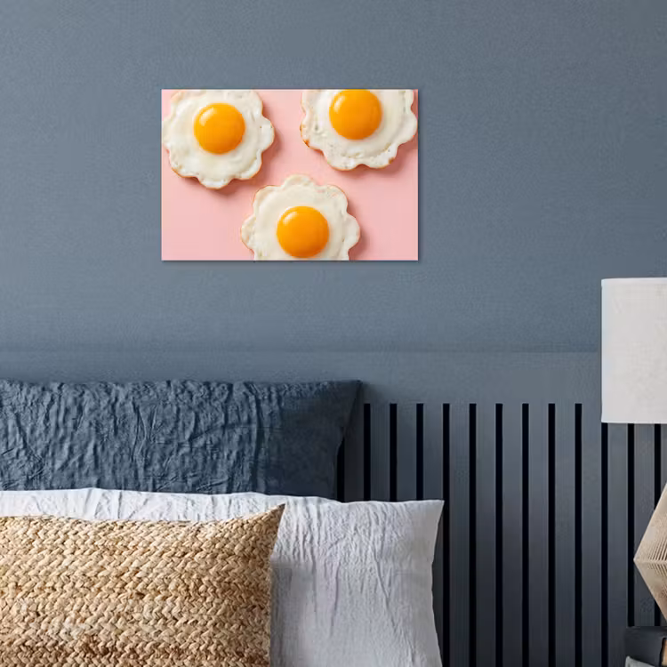 Eieren - Bloem - Roze poster papier klein -sfeer2