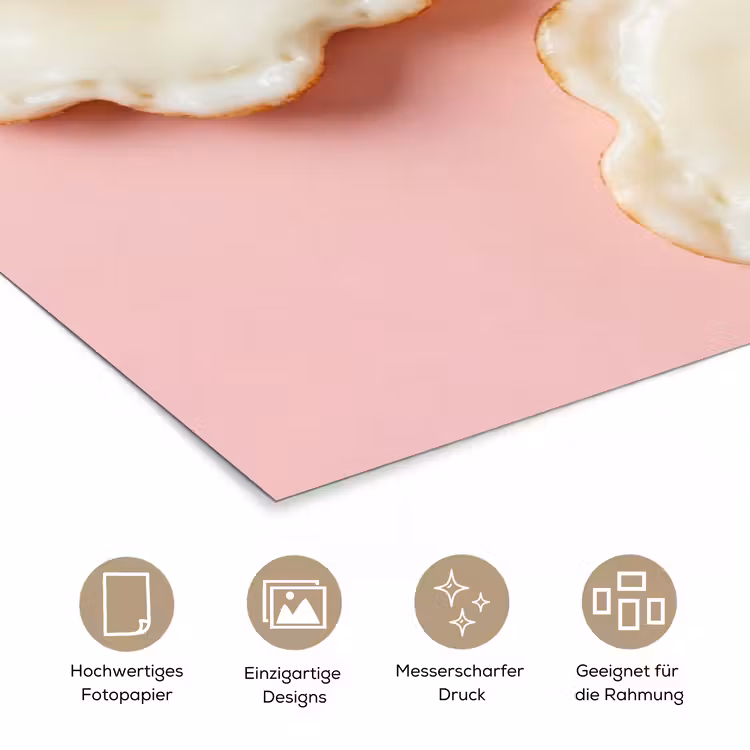 Eieren - Bloem - Roze poster papier klein -tcloseup_DE