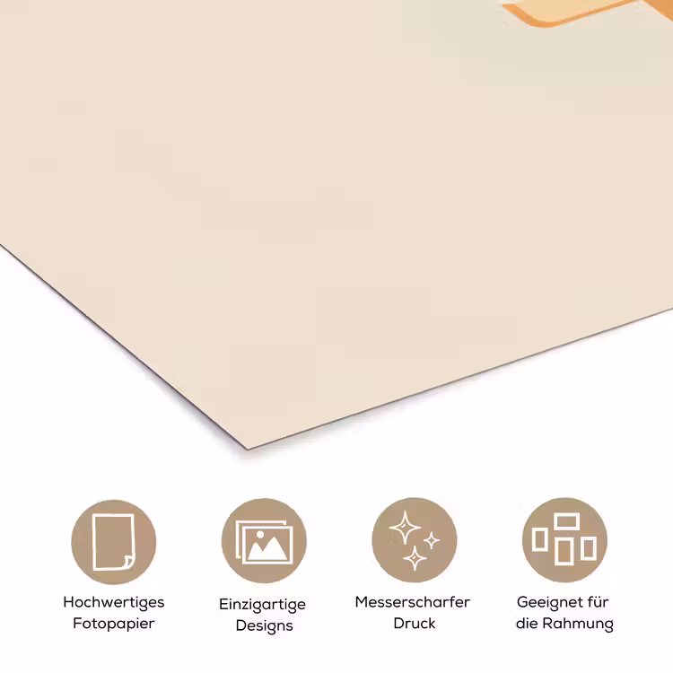Oranje - Stokje - Waterijsje poster papier klein -tcloseup_DE