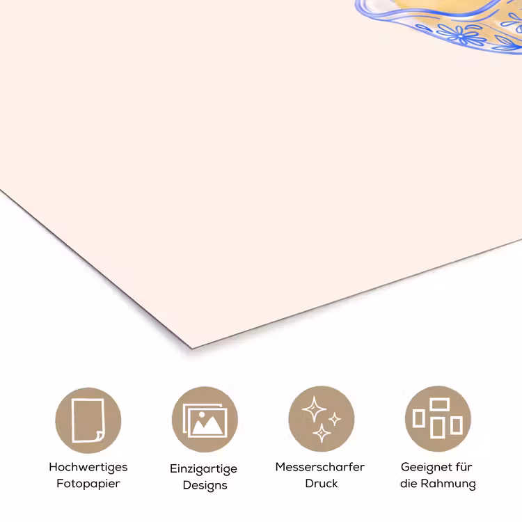 IJs - Citroen - Illustratie - Geel - Dessert poster papier klein -tcloseup_DE