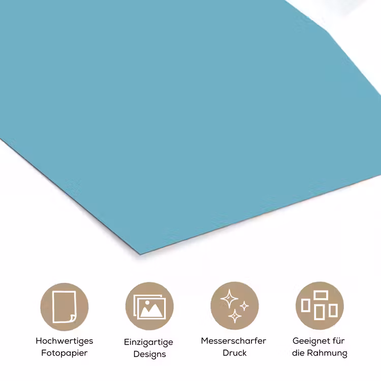 Ijsbeer - Lichtblauw - Minimalistisch poster papier klein -tcloseup_DE