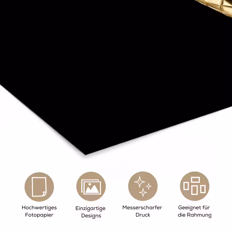 Ijs - Goud - Zwart - Eten poster papier klein -tcloseup_DE