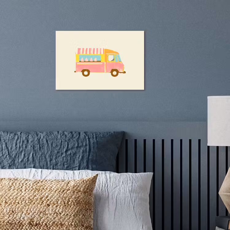 Ijskar - Retro - Softijsjes - Roze poster papier klein -sfeer2