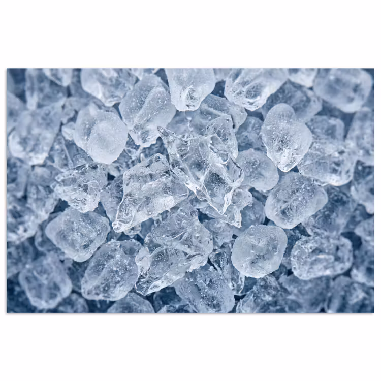 Ijsblokjes - Water - Blauw poster papier klein -3d