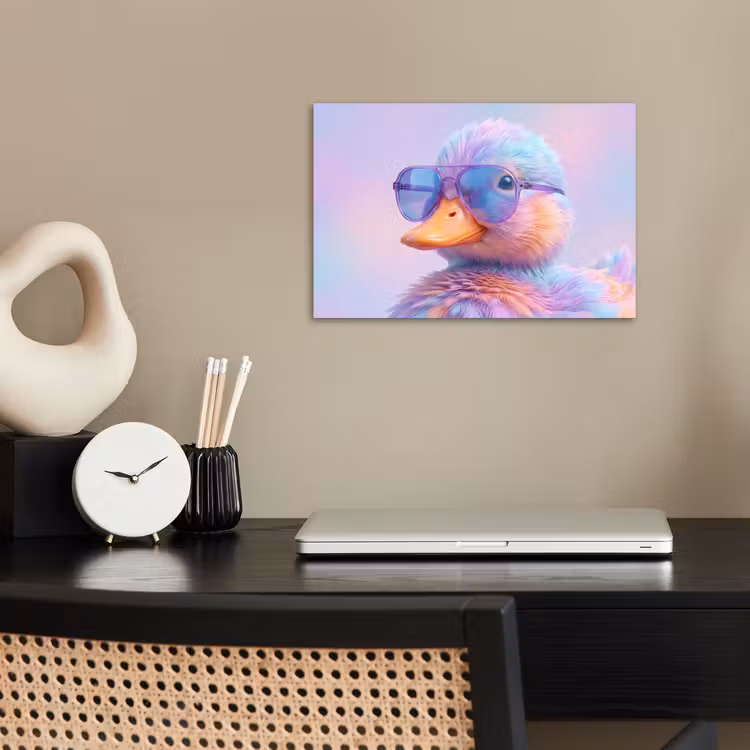 Eend - bril - Pastel poster papier klein -sfeer1