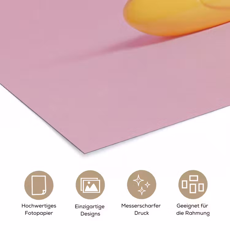 Eendjes - Vrolijk - Roze poster papier klein -tcloseup_DE