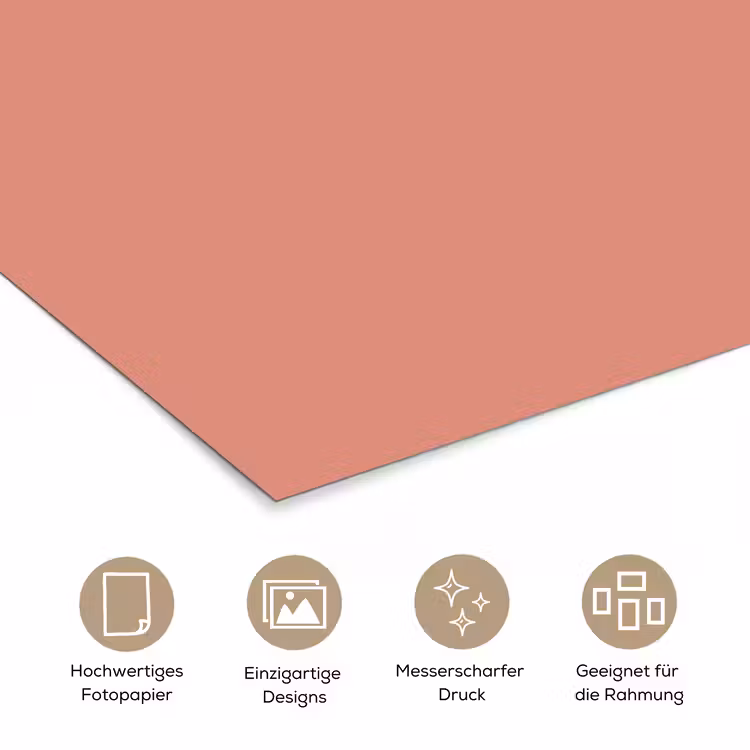 Earthy - Rose - Koraal poster papier klein 62 -tcloseup_DE