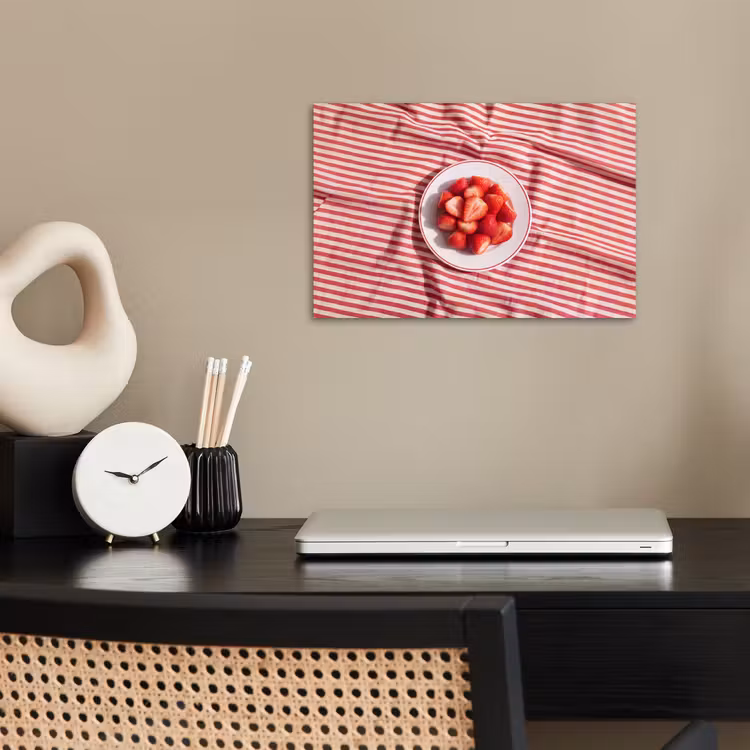 Eten - Aardbeien - Fruit - Zomer - Rood poster papier klein -sfeer1