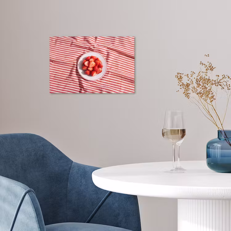 Eten - Aardbeien - Fruit - Zomer - Rood poster papier klein -sfeer3