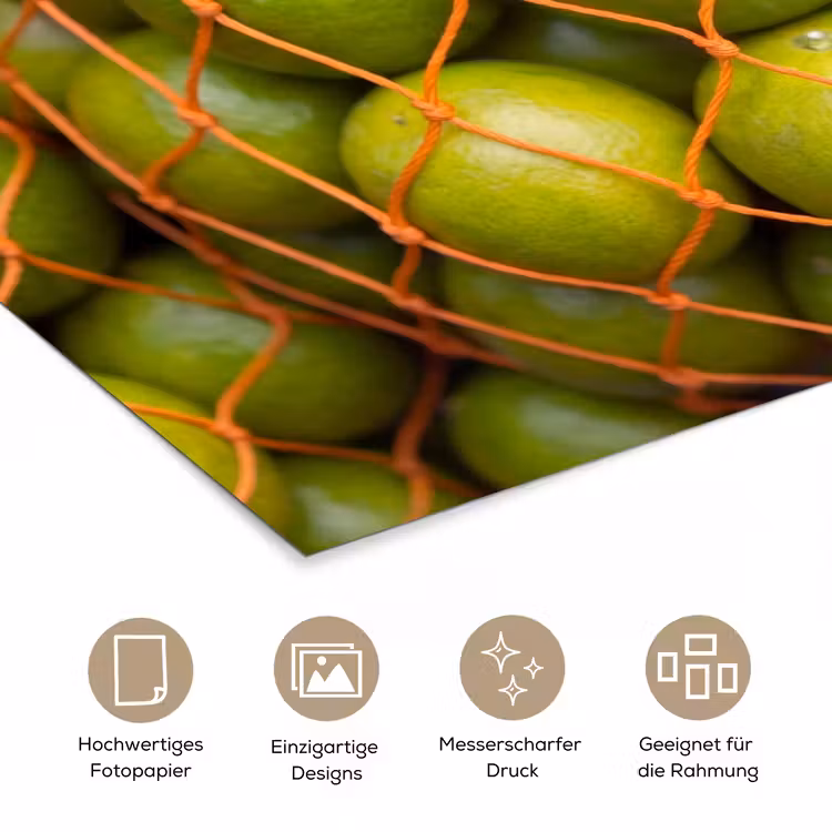 Eten - Net - Groen - Markt poster papier klein -tcloseup_DE
