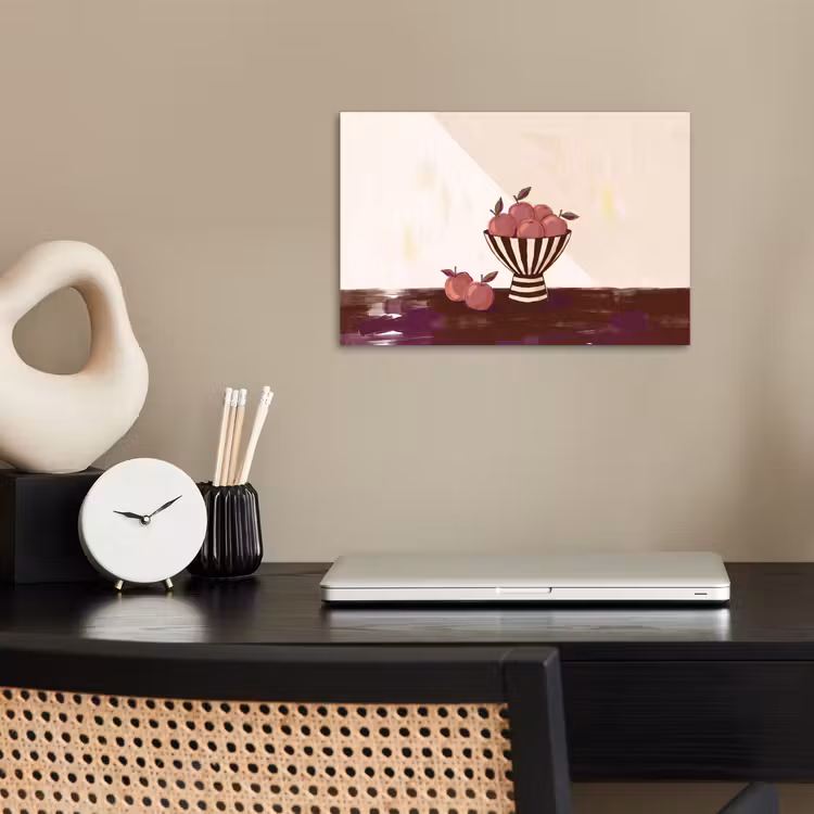 Eten - Schaal - Stilleven - Modern - Rood poster papier klein -sfeer1
