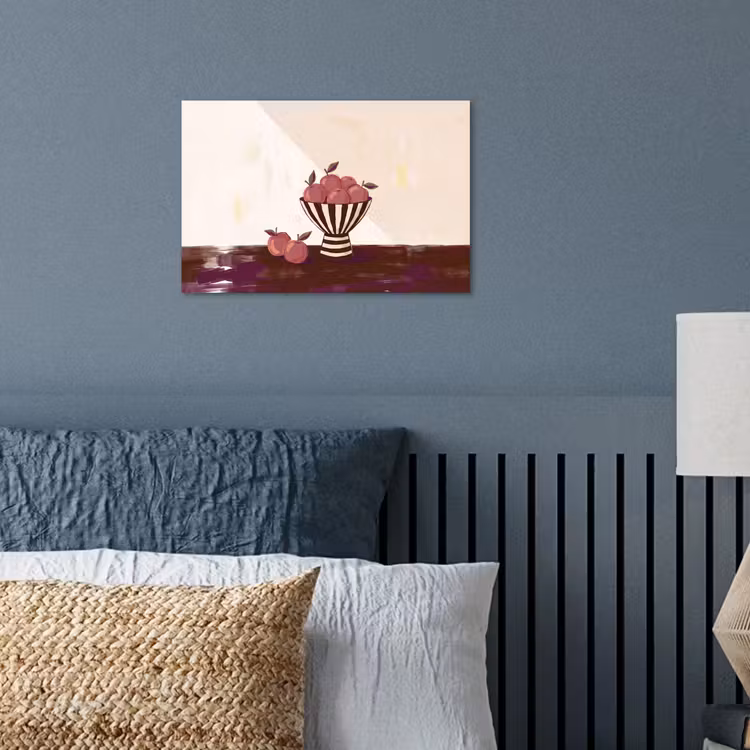 Eten - Schaal - Stilleven - Modern - Rood poster papier klein -sfeer2