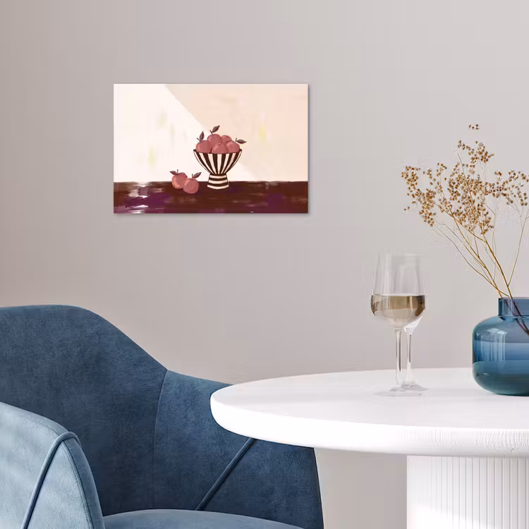 Eten - Schaal - Stilleven - Modern - Rood poster papier klein -sfeer3