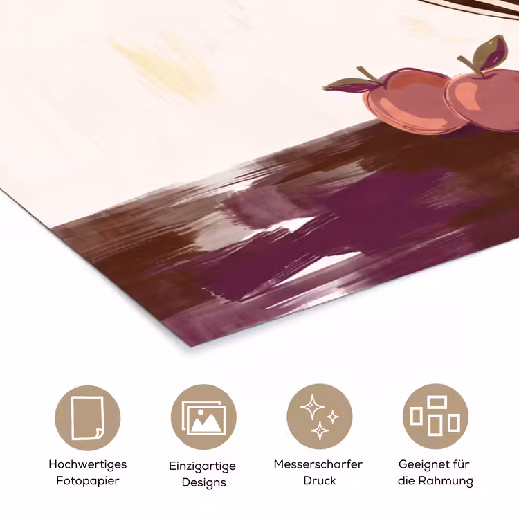Eten - Schaal - Stilleven - Modern - Rood poster papier klein -tcloseup_DE