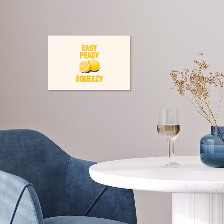 Eten - Citroenen - Keuken - Illustratie - Geel poster papier klein -sfeer3