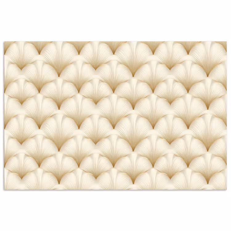 Waaier - Motief - Goud poster papier klein 62 -3d